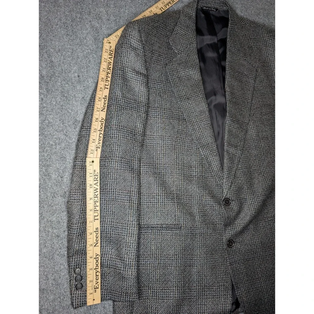 Vito Rufolo Wool Silk Mens Blazer Suit Jacket Size 44‎ LN Sport Coat Gray Tweed
